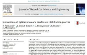 Simulation of Gas Condensate Stabilization Unit