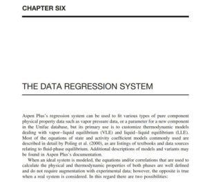 Data regression in Aspen Plus
