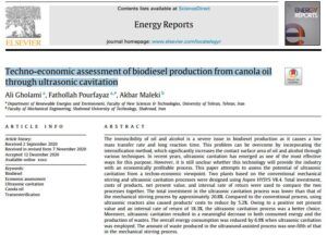 Biodiesel Production from Canola Oil