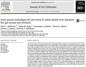 Simulation of the Methanol Production Unit from CO2