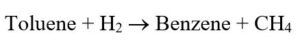 Hydroalkylation reaction of toluene (HDA)