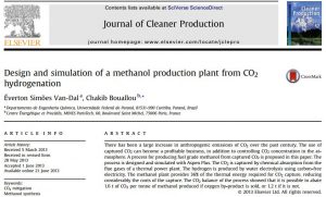 new methanol production process (carbon dioxide hydrogenation)