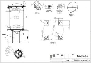 نقشه کشی و ساخت یک فیلتر تحت فشار (pressure filter)