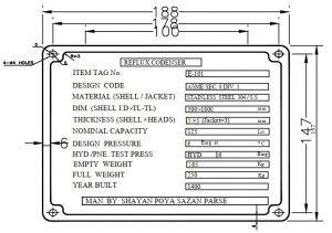 reflux condenser tag plate