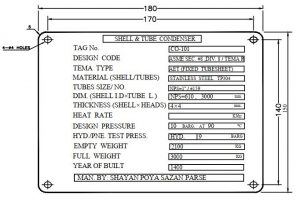 shell & tube tag plate